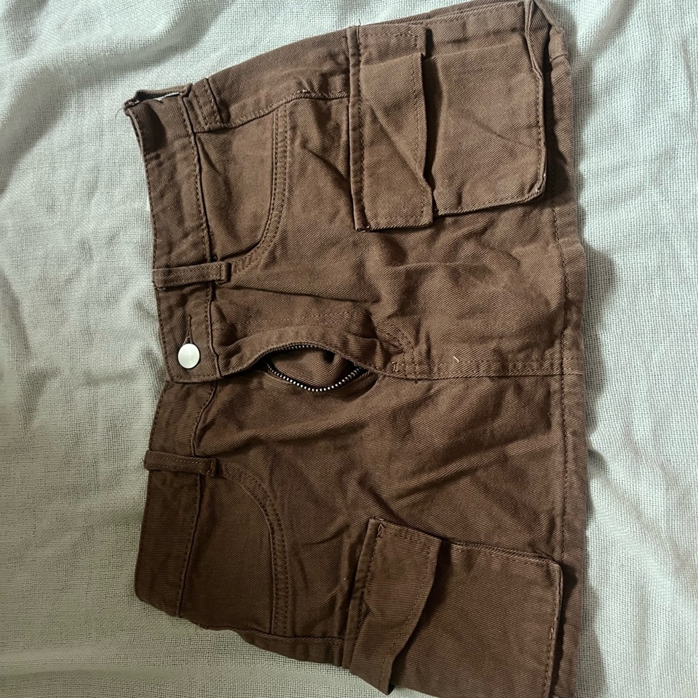 SHEIN Brown Skater Skirt